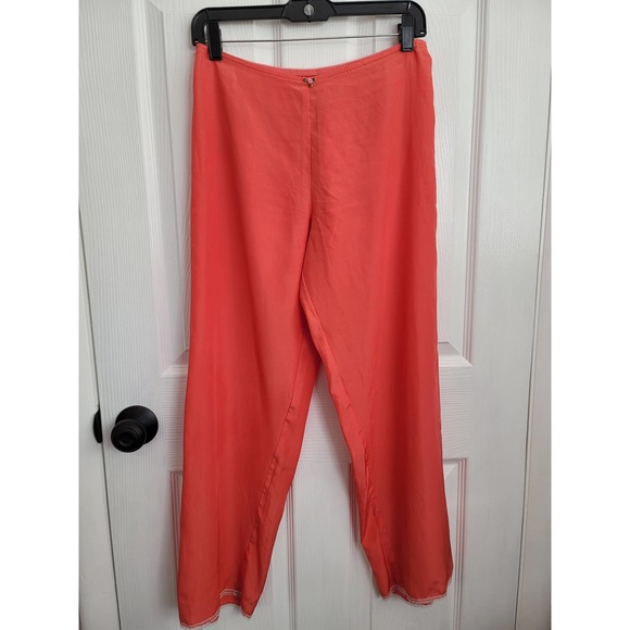 Betsey Johnson Coral Orange Top/Pant Matching Set Size Medium - Picture 5 of 7